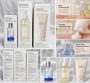 Mixsoon Korean Skincare 3 Piece Set Bean Cleansing Oil Centella Foam Serum